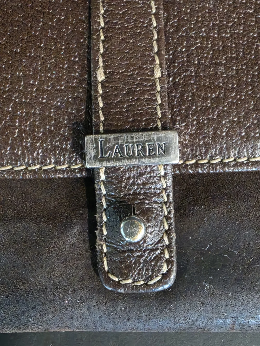 Lauren Ralph Lauren Dark Brown Leather Men's Clutch Wallet